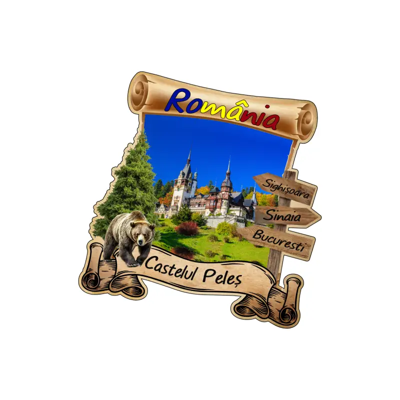Castelul peles, romania, magnet papirus, model mgs 214
